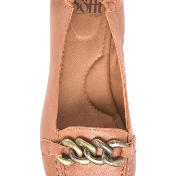 SOFFT Leather Chain Comfort Loafers Kadyn Chic Tan Brown Luggage Size 7.5 - Picture 2 of 7